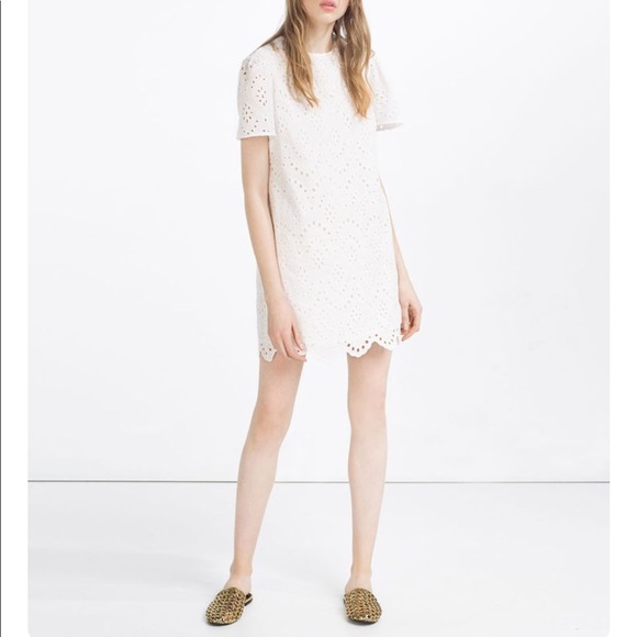 zara woman white dress